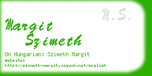 margit szimeth business card